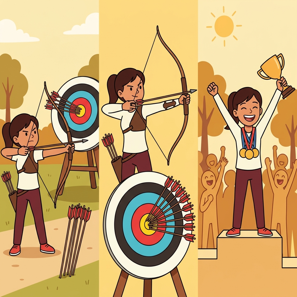 Accuracy led to mastery and finally brought victory.
