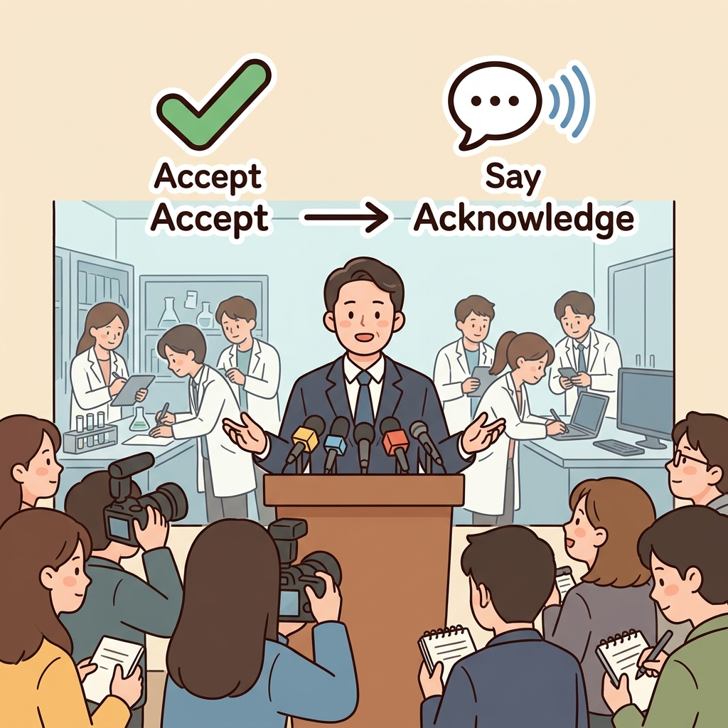 회사의 문제 인정은 고객들을 안심시켰다.