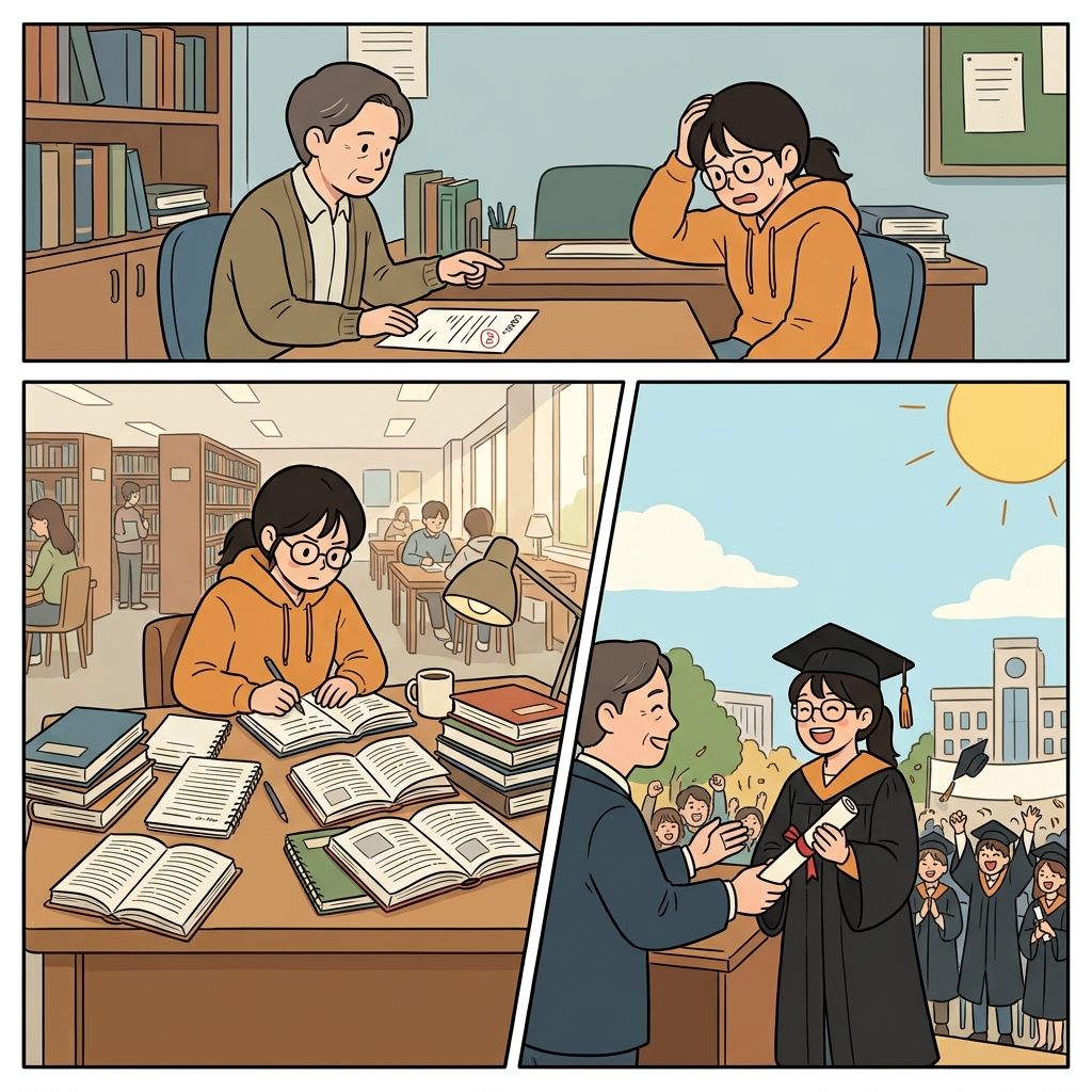 그녀의 실수 인정은 격려를 이끌어냈고, 결국 큰 성취로 이어졌다.