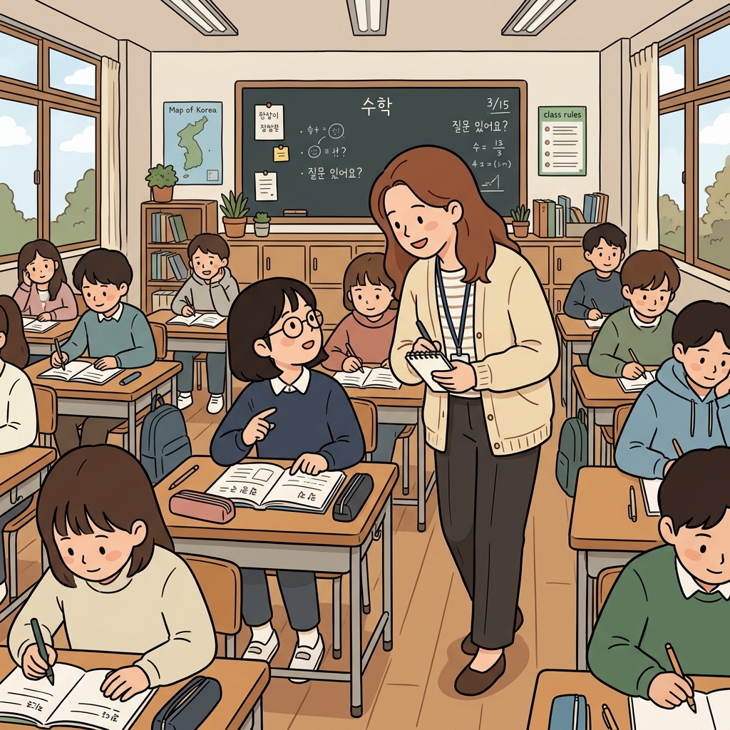선생님은 수업이 끝나기 전에 모든 학생의 질문을 하나씩 다루었다. ("주소(Address)를 찾아 직접 찾아간다. → 문제를 직접 다루고 해결하다.")