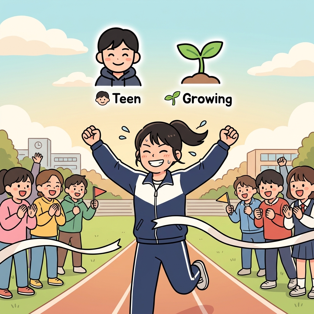 The adolescent became more confident through sports.