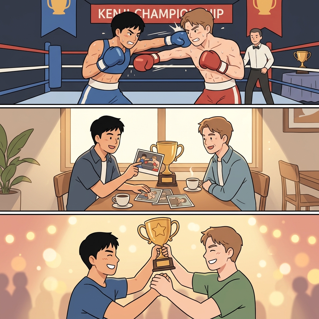 The former adversaries celebrated the anniversary of their greatest victory together.