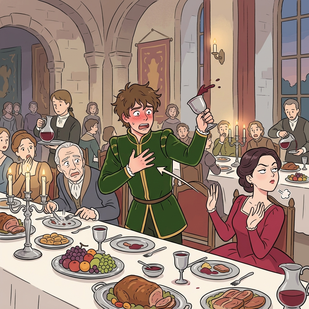 He took her dismissive eye-roll as a personal affront during the royal banquet.