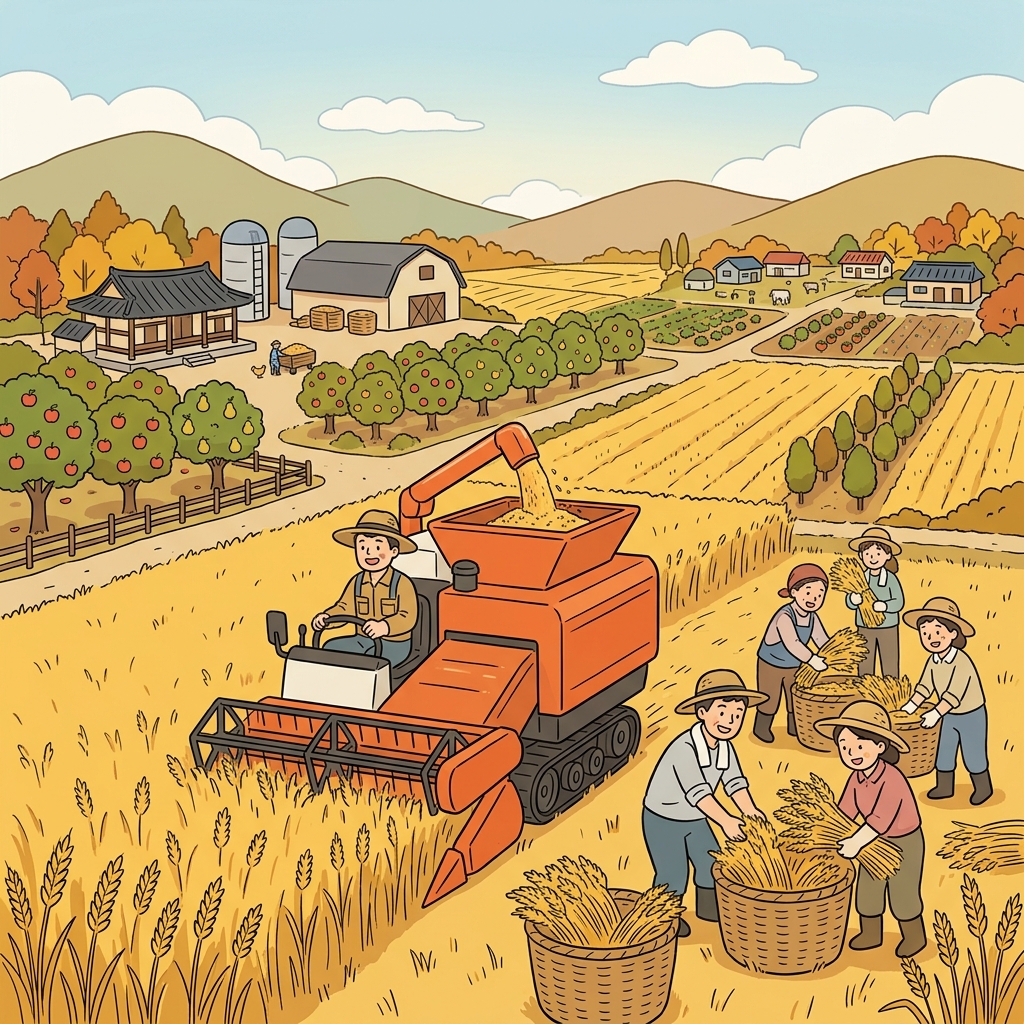 The community depends on agriculture to produce food throughout the year.