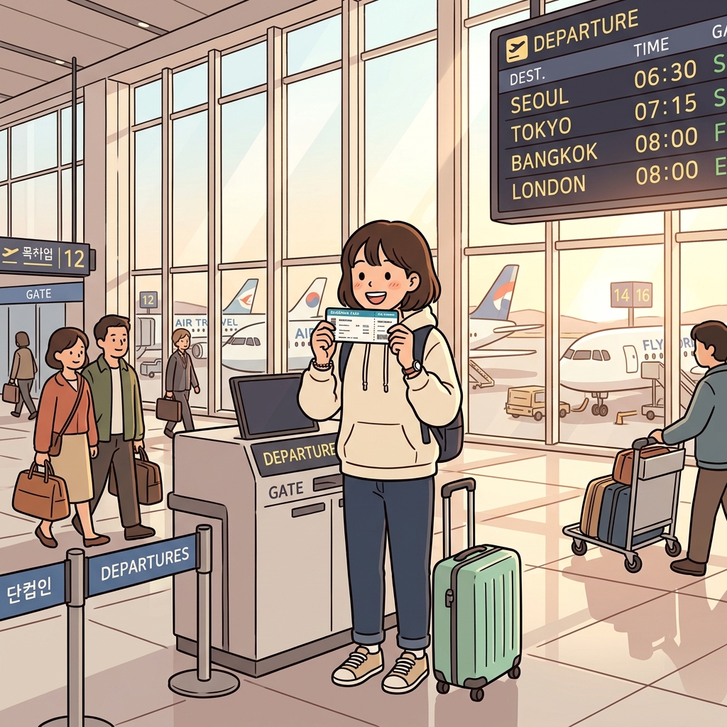 airline ticket concept