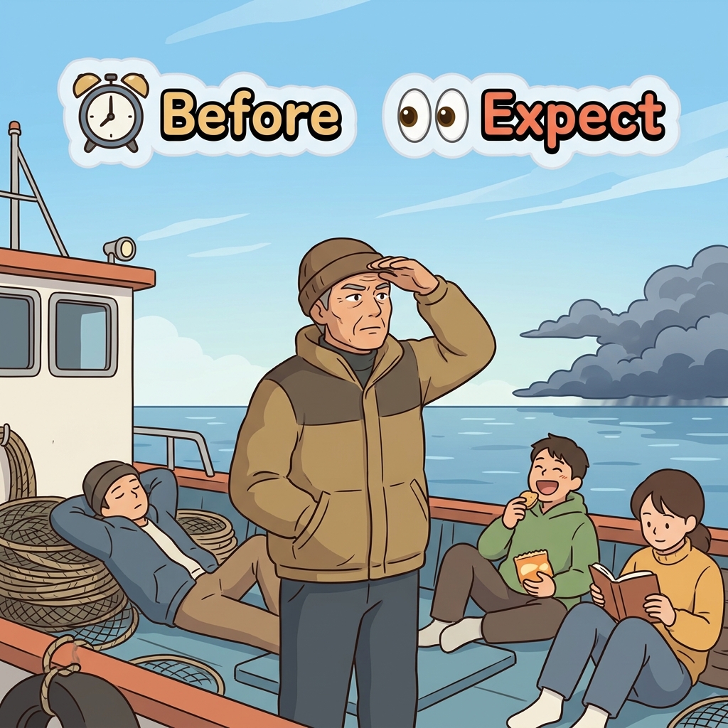 The experienced sailor anticipated the storm before anyone else noticed it.