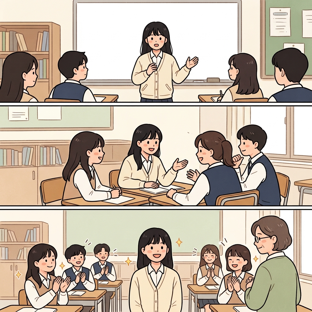 She articulated her ideas, communicated with confidence, and earned everyone's appreciation.