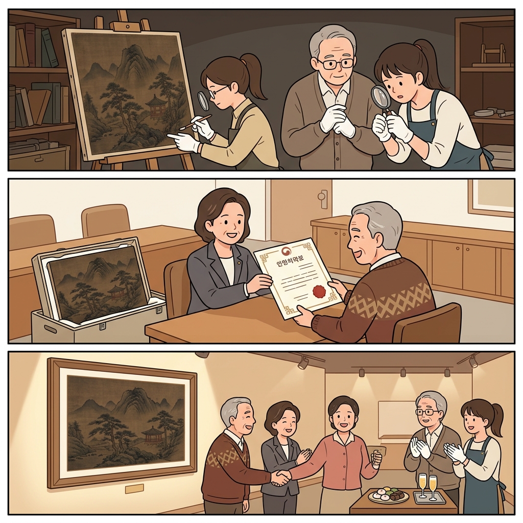 Experts authenticated the artwork, issued a certificate, and everyone celebrated.