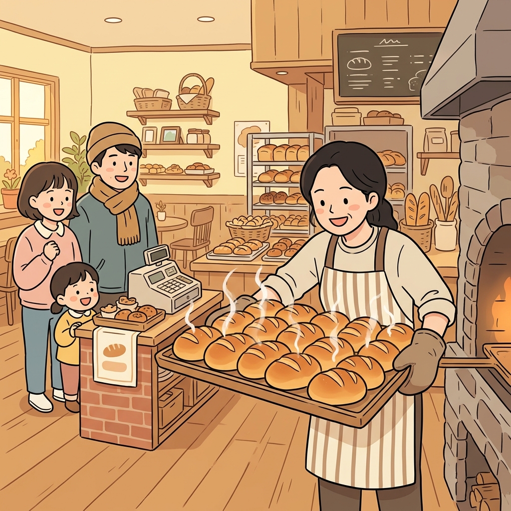The bakery baked a fresh batch of bread this morning.