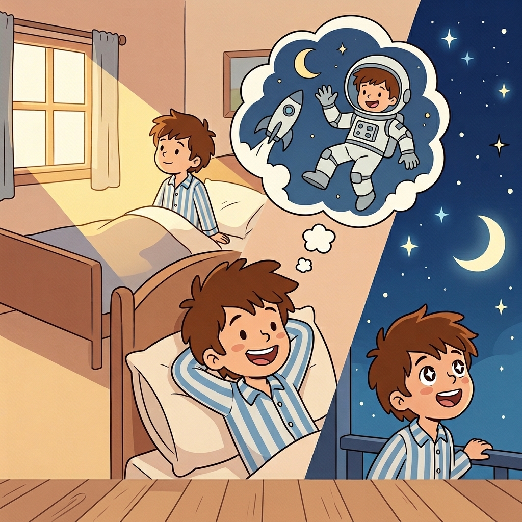 한 줄기 빛은 꿈을 떠오르게 했고, 그 꿈은 소년의 눈을 반짝이게 했다.