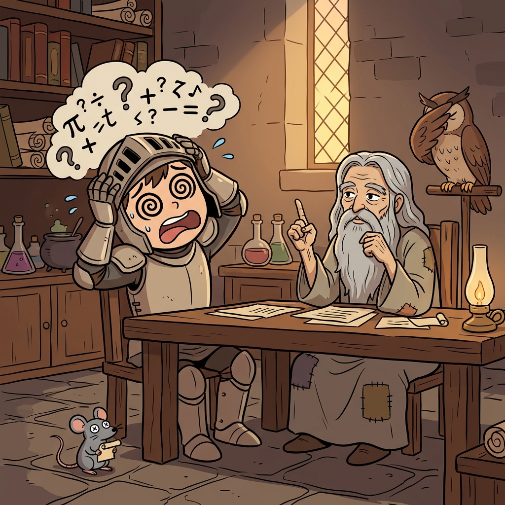The riddle from the old wizard completely befuddled the young knight.