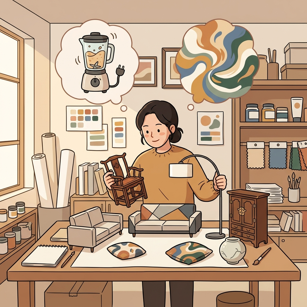디자이너는 두 가지 스타일을 자연스럽게 조화시켜 하나의 아름다운 디자인을 만들었다.