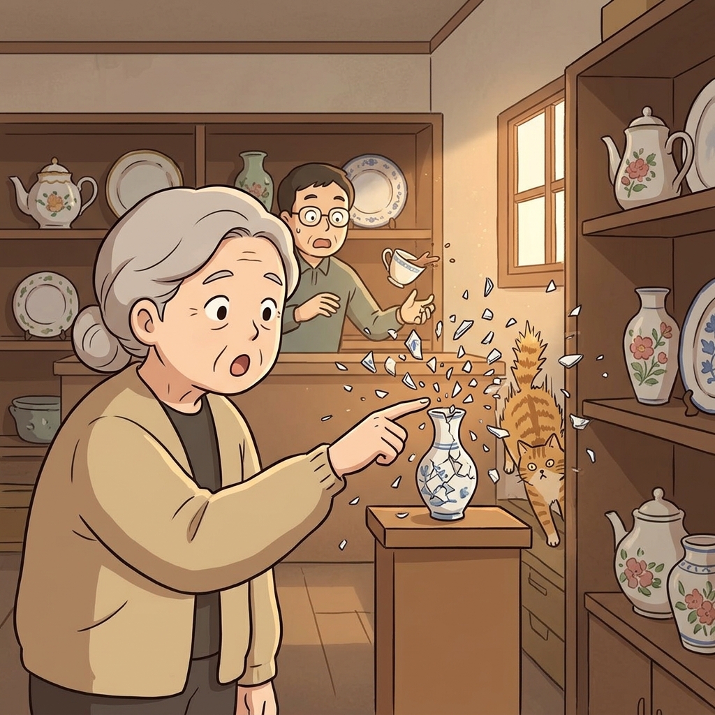 The old vase was so brittle it shattered the moment she touched it.