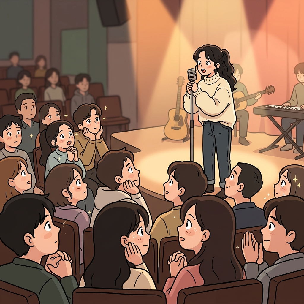 매혹적인 가수는 공연 내내 관객의 시선을 사로잡았다. (마음을 Capture한다. → 마음을 사로잡을 만큼 매력적이다)