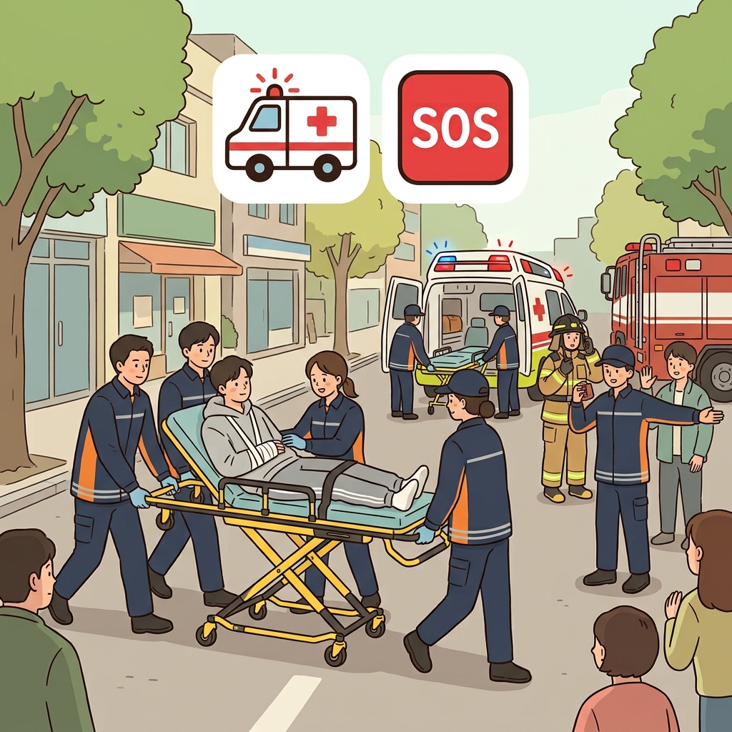Rescuers safely evacuated every casualty. (🚑 Injured People + 🆘 Emergency → Casualty)