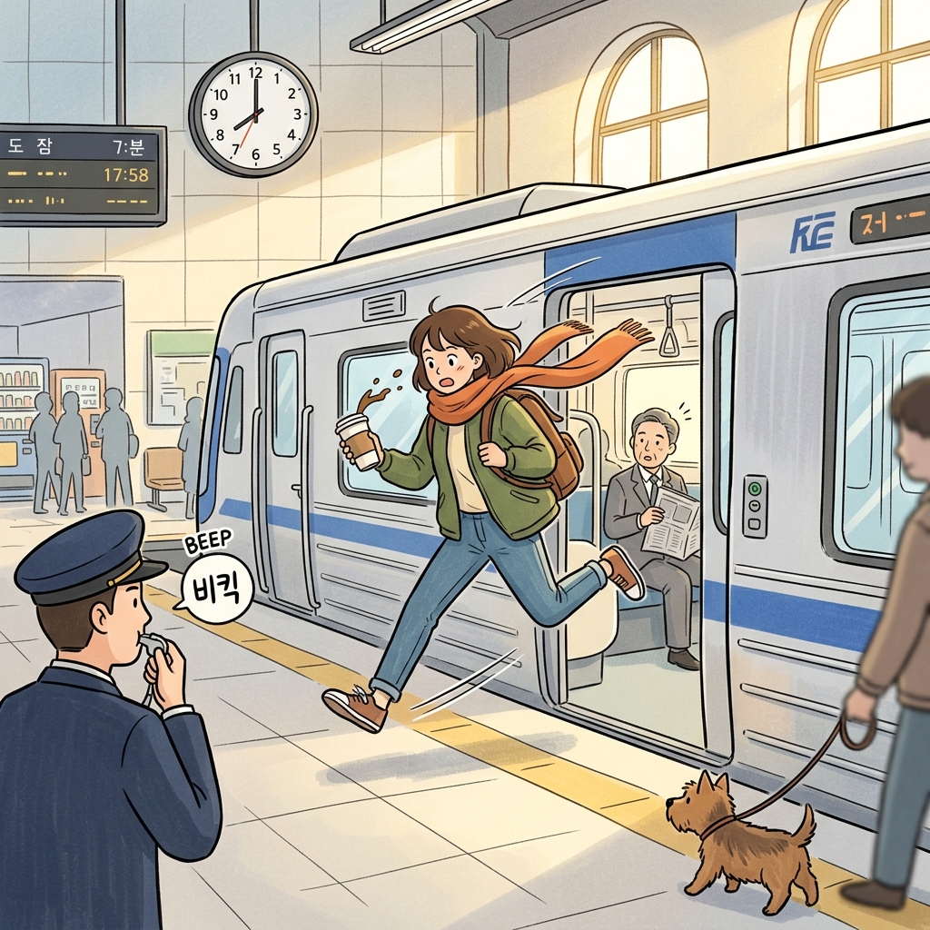 catch a train concept