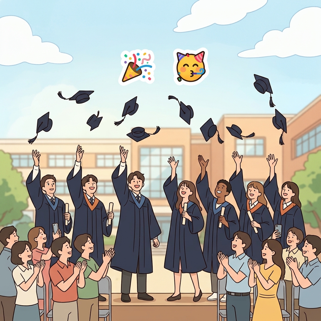 졸업 축하 행사는 학생들과 가족, 친구들을 한자리에 모이게 했다.