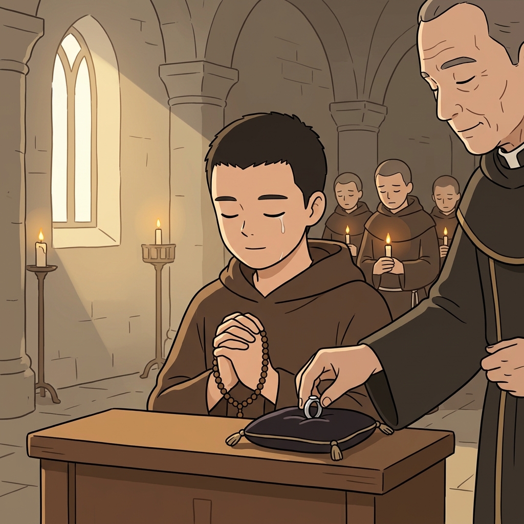 The young monk took a vow of celibacy and dedicated his life to prayer.