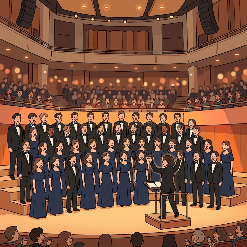 The choir performed beautifully at the holiday concert.