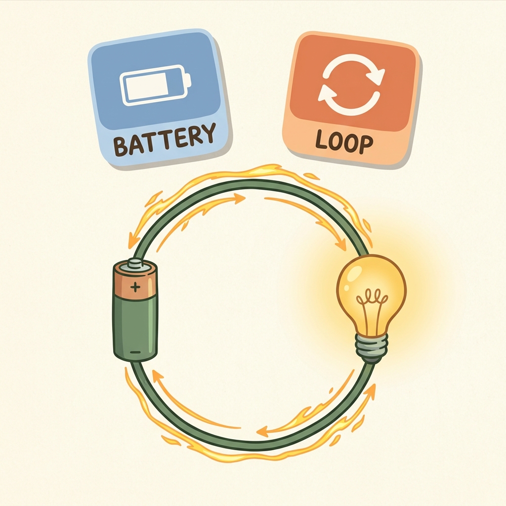 The circuit formed one complete loop for electricity to travel.