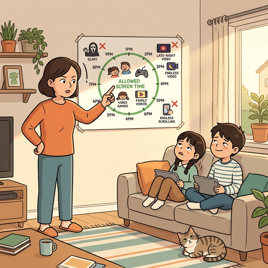 The new policy circumscribes how much screen time kids can have.