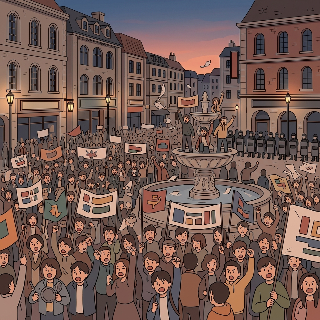 civil unrest concept