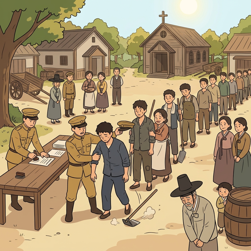 The empire forced young farmers to conscript into the army during wartime.