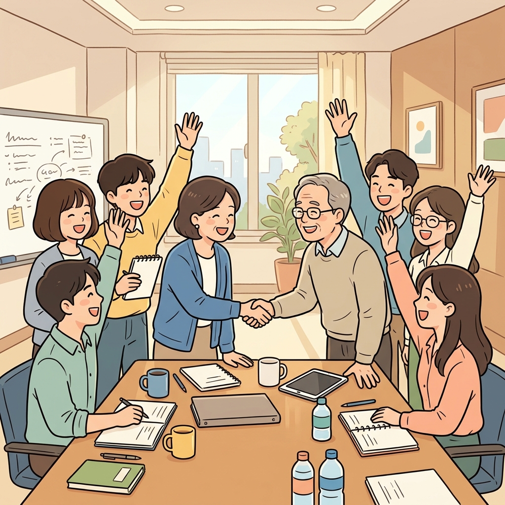 After hours of discussion, the committee finally reached a consensus.