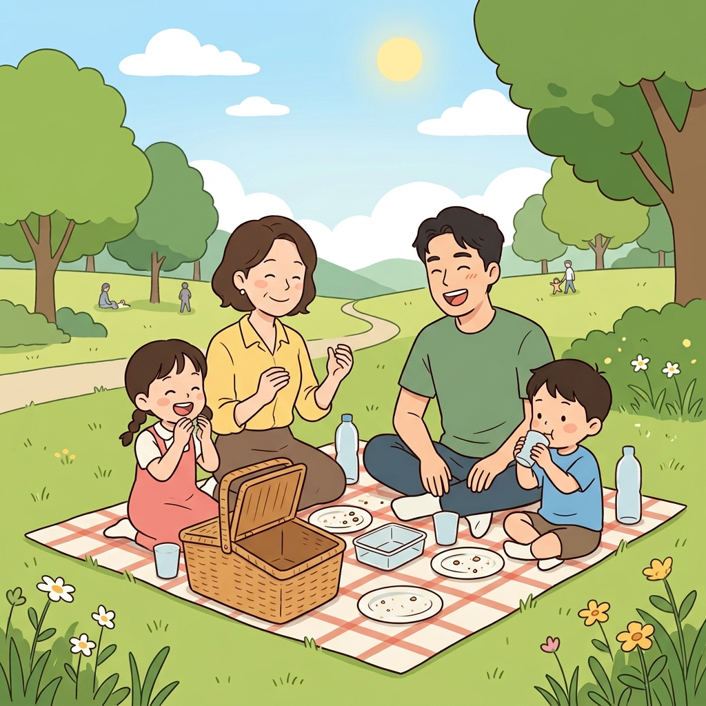 The family consumed all the food during the picnic.