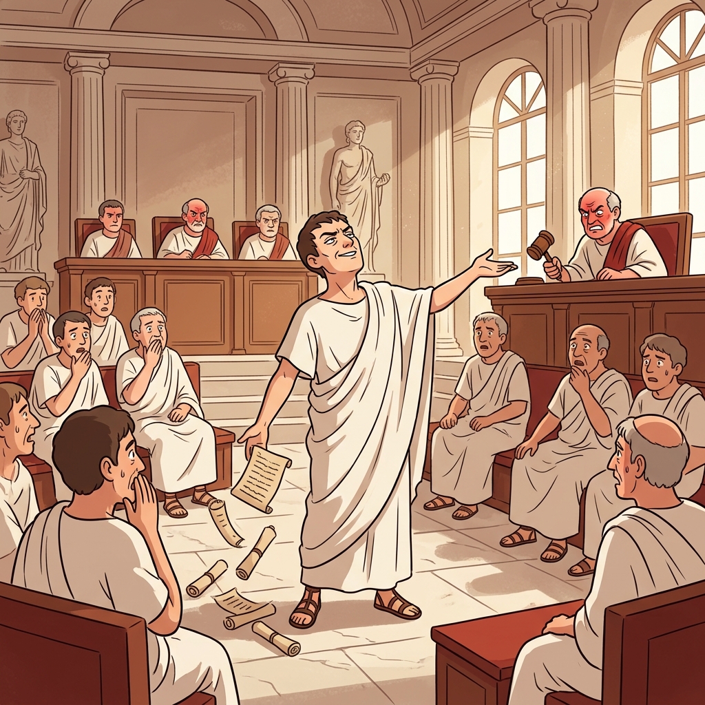 The senator stood tall and dared to contemn the corrupt verdict before the entire court.