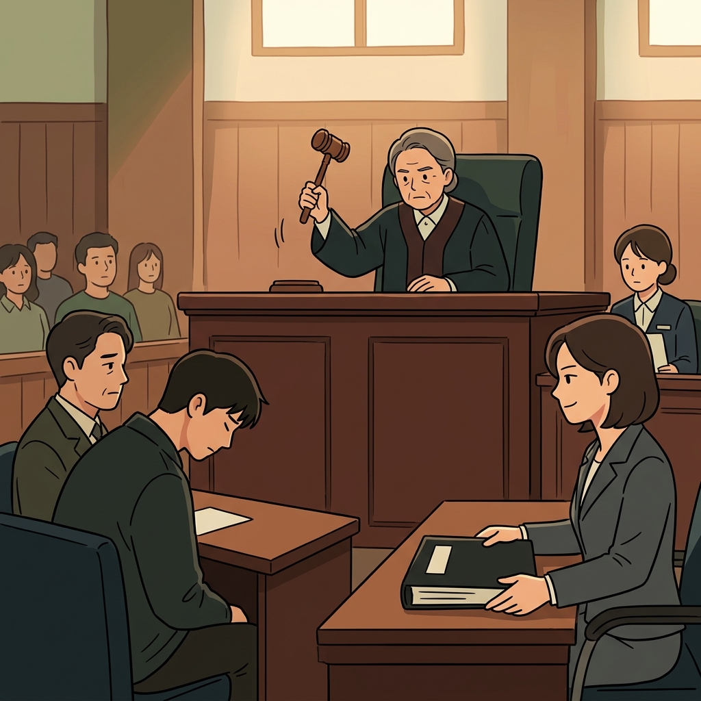 도둑의 자백은 모두를 확신하게 했고 결국 유죄 판결로 이어졌다. ("컨빈스(convince)!" → 모두가 확신하면 결국 conviction(유죄 판결)!)