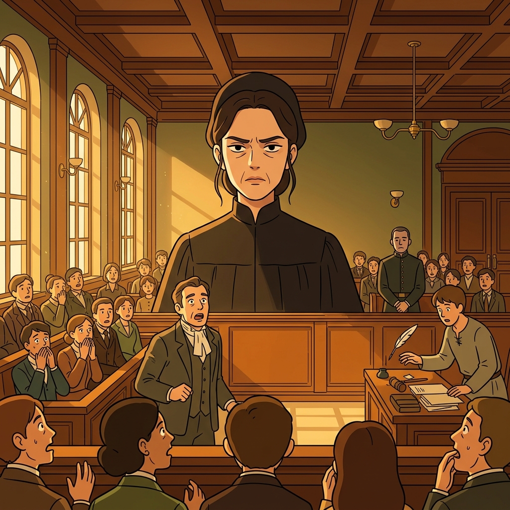 Her stern countenance silenced the entire courtroom in seconds.