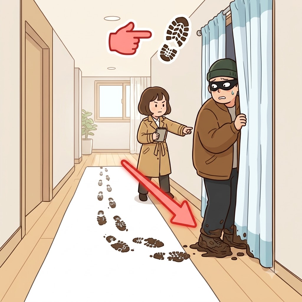 CULP(blame) + PRIT(print) — the muddy footPRIT(print) on the carpet easily placed the CULP(blame) on the hiding culprit.