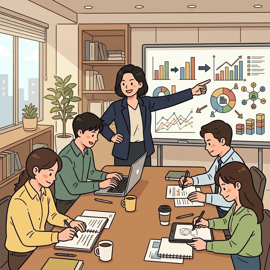 리더는 단호하게(decisively) 말하며 모두의 망설임을 끝냈다.