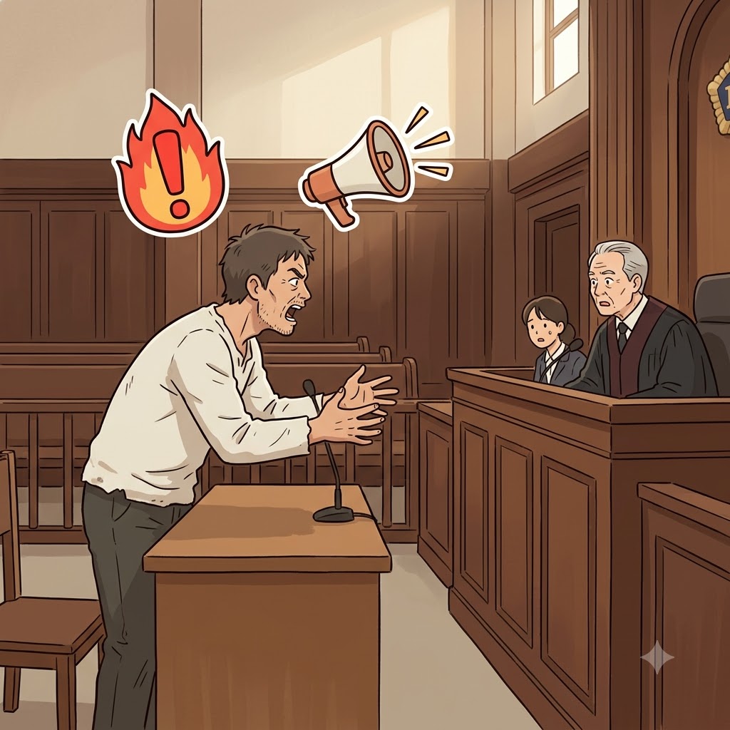 DE(intensely) + CLAIM(shout/demand) — standing in the quiet courtroom, the man chose to intensely CLAIM his innocence, beginning to loudly declaim to the judge.