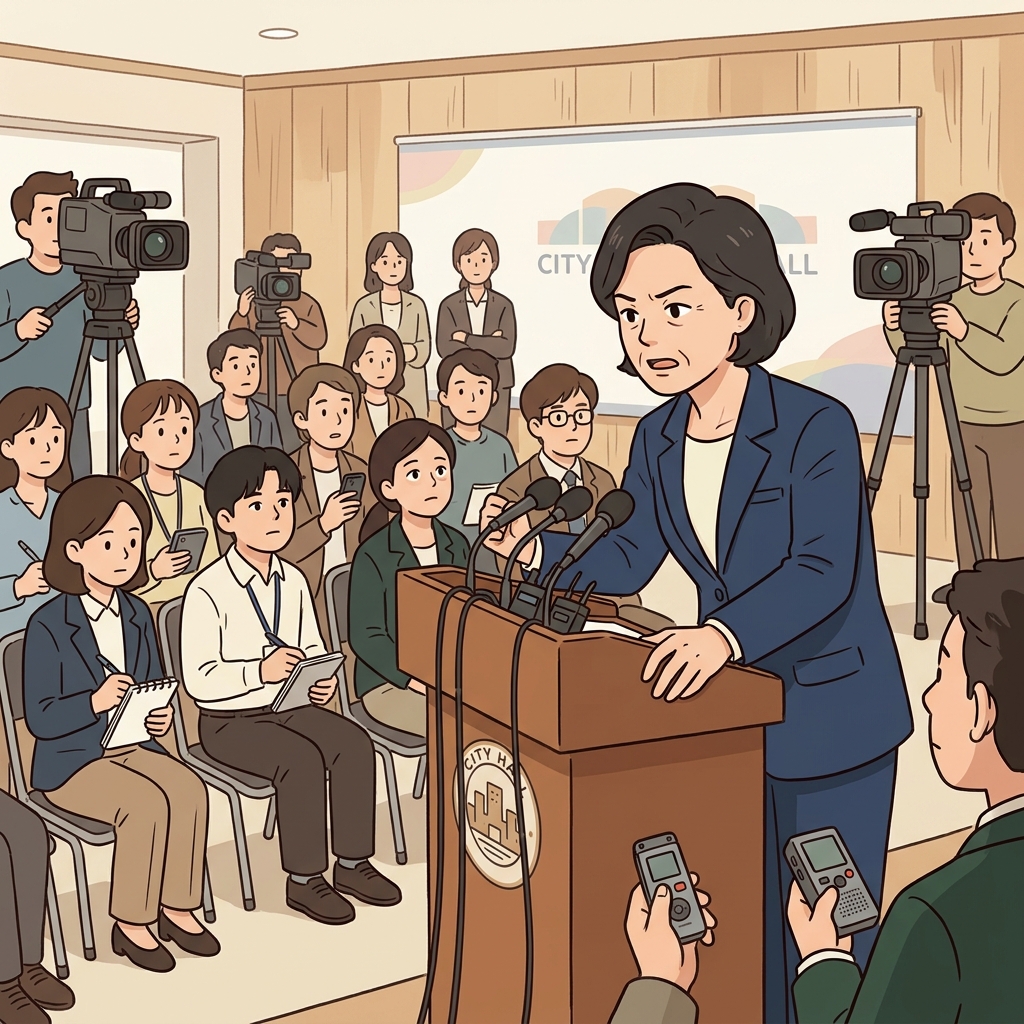 The mayor publicly denounced corruption during the press conference.