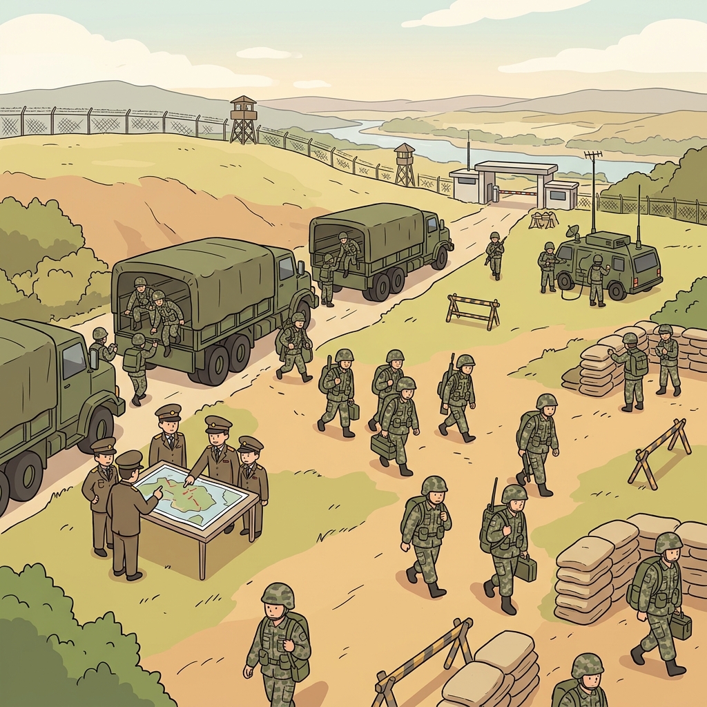 The army deployed soldiers to protect the border.