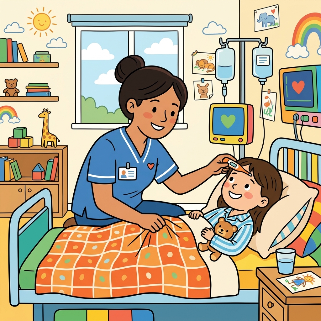 The devoted nurse stayed with her patients until they felt better.