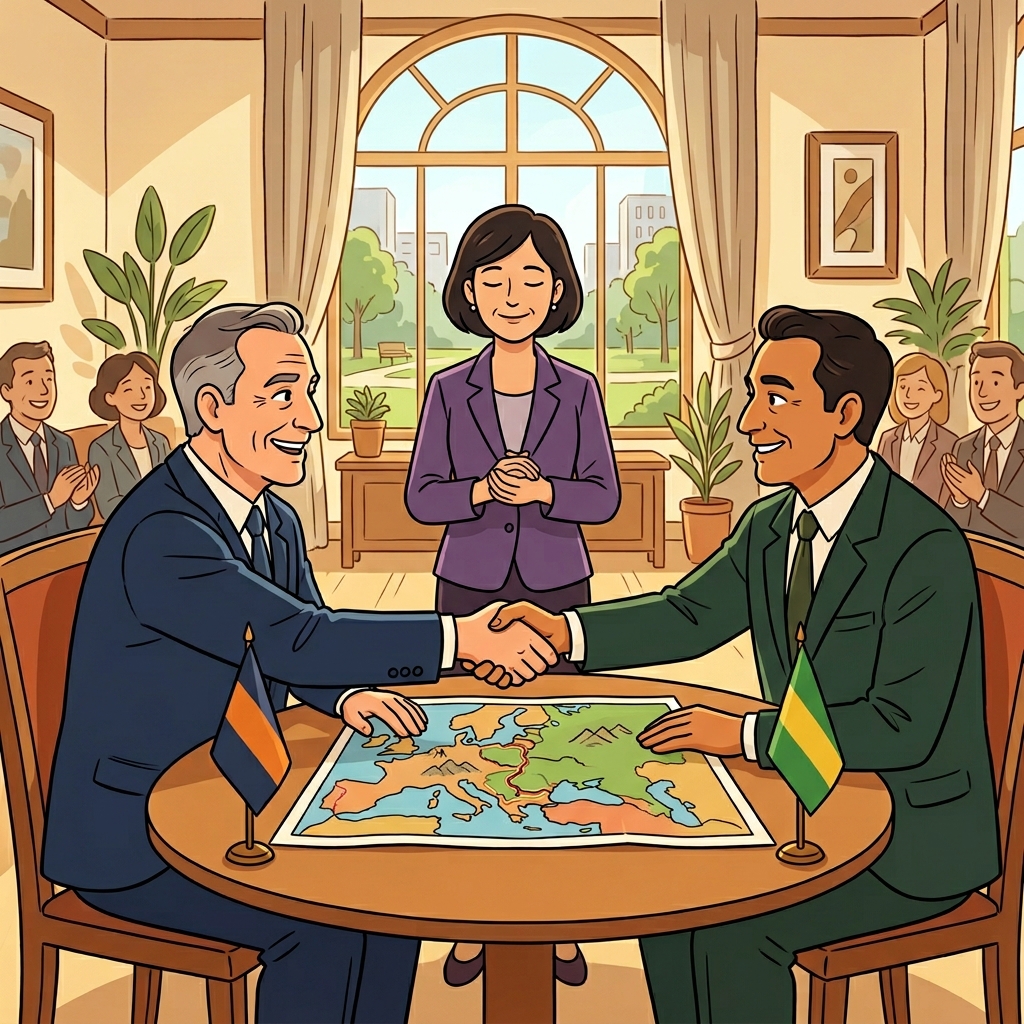 The two countries used diplomacy to solve their border dispute peacefully.