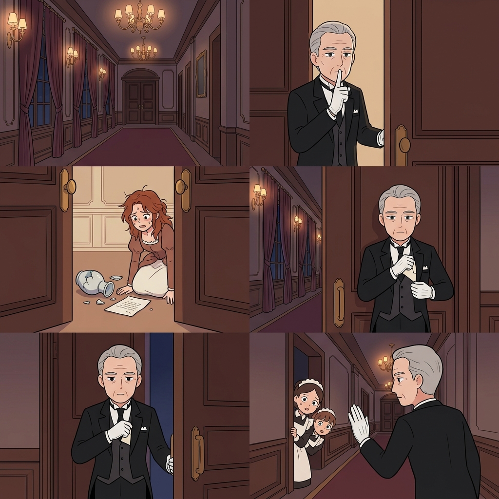 The butler handled the scandal with quiet discretion, protecting the family's name.