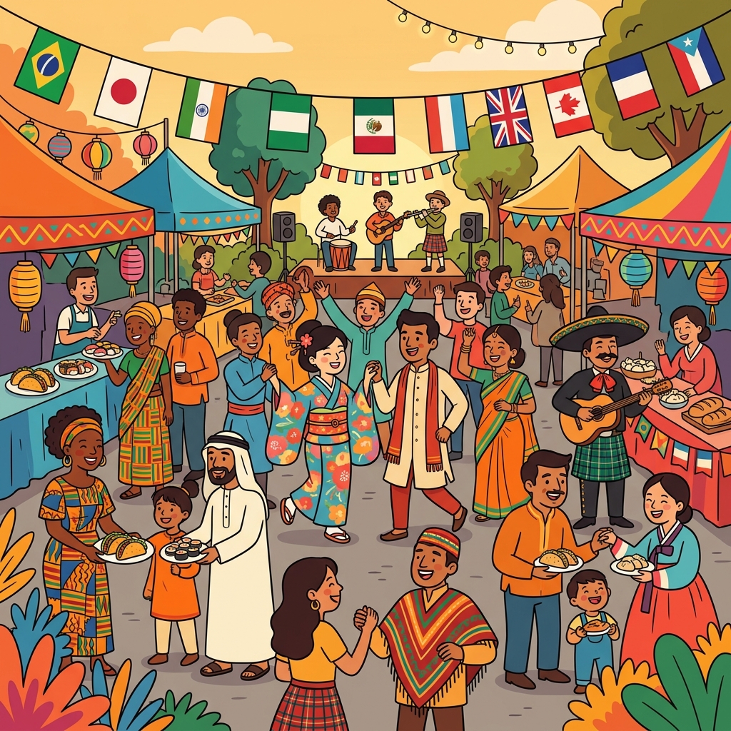 The festival welcomed diverse cultures from around the world.
