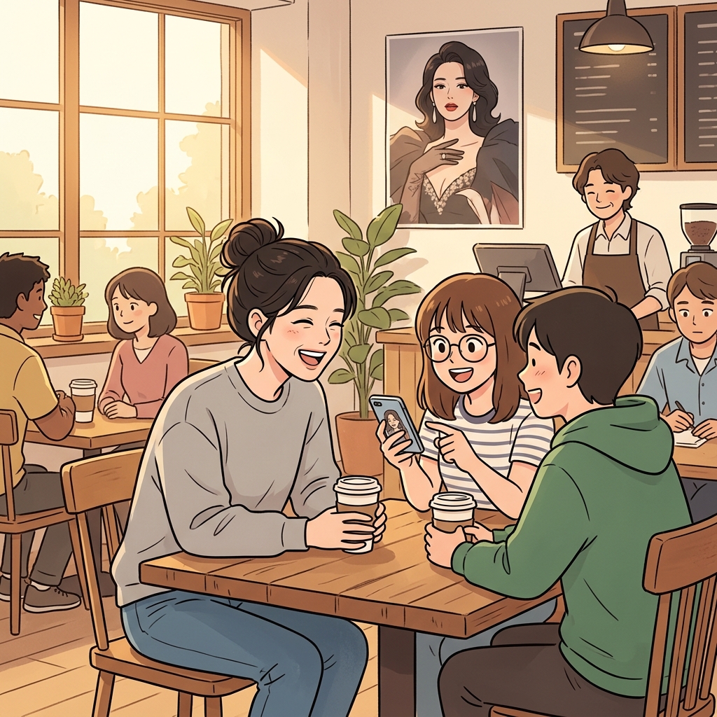 유명한데도 그녀는 팬들이랑 친구처럼 편하게 얘기한다.