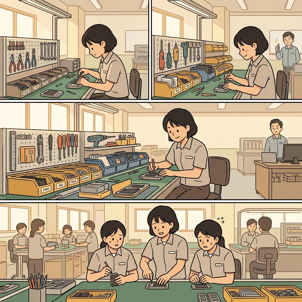 Efficiency, sufficiency, and proficiency helped the worker achieve outstanding results.