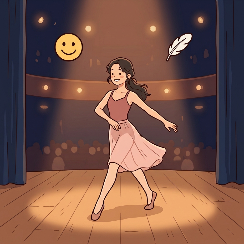 The dancer moved effortlessly across the stage. (😊 Easy + 🪶 No Effort → Effortlessly)