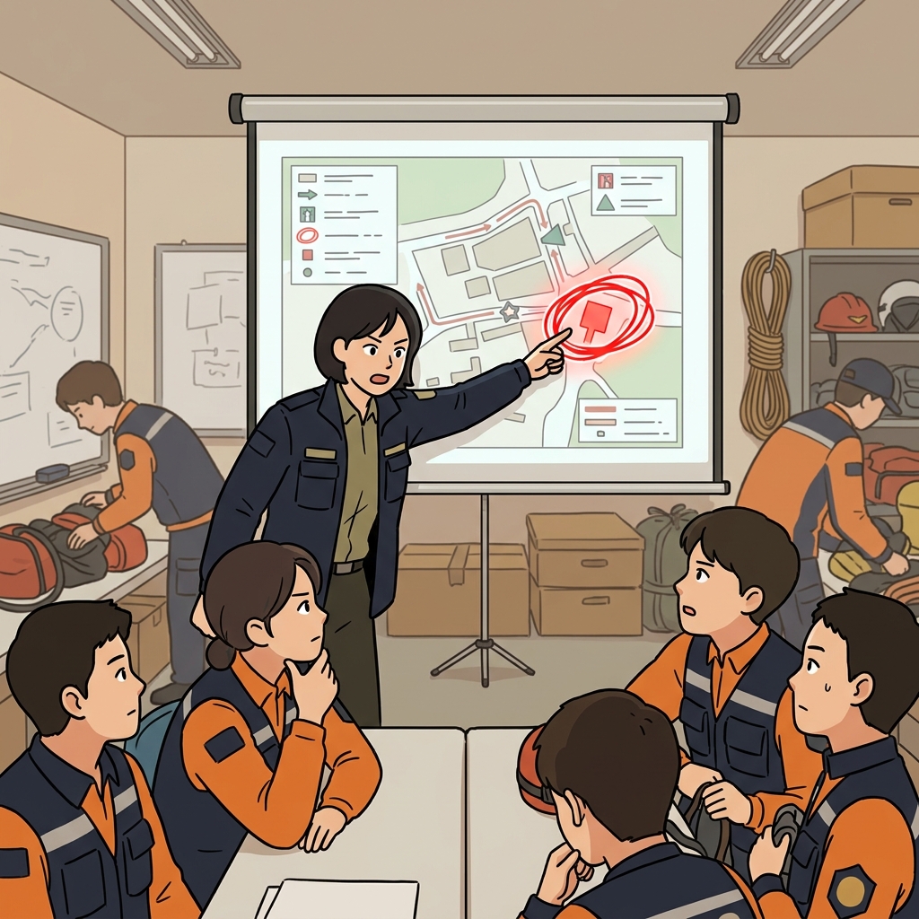 강사는 비상 훈련 중 대피 경로를 특별히 강조했다. (emphasize → 중요한 것을 extra size로 키움)