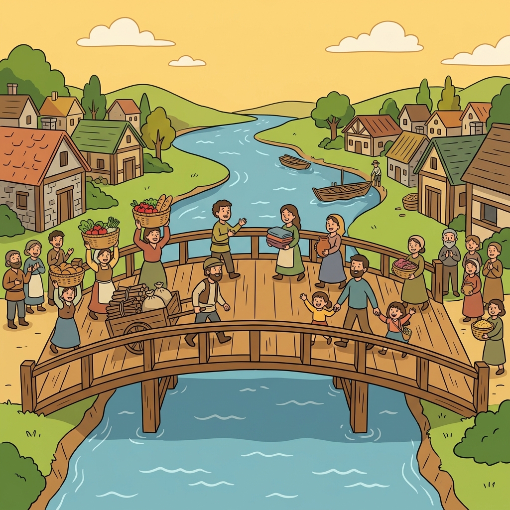 The new bridge enabled the villagers to cross the river safely.