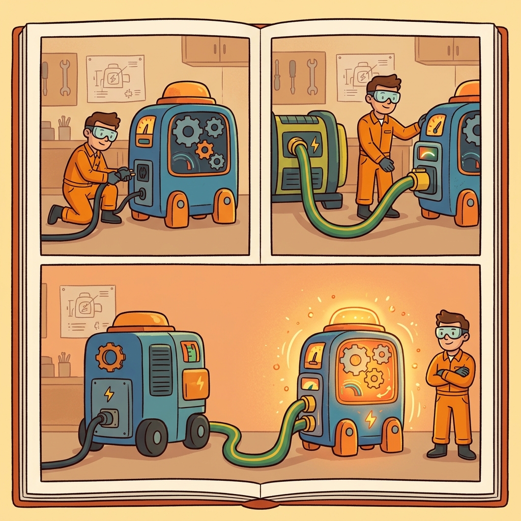 The cable enabled the machine to work and kept the system stable.