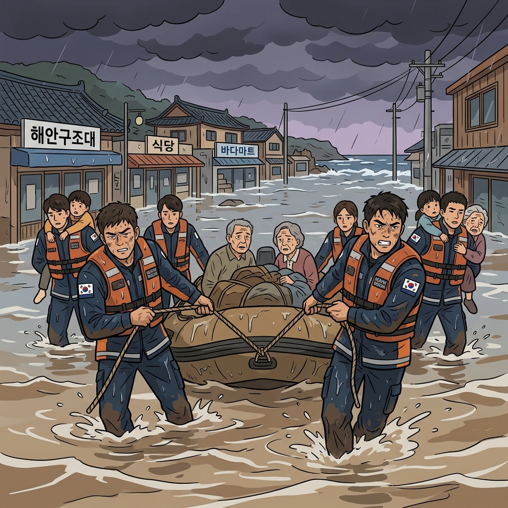 The team endeavored for hours to rescue everyone before the storm arrived.
