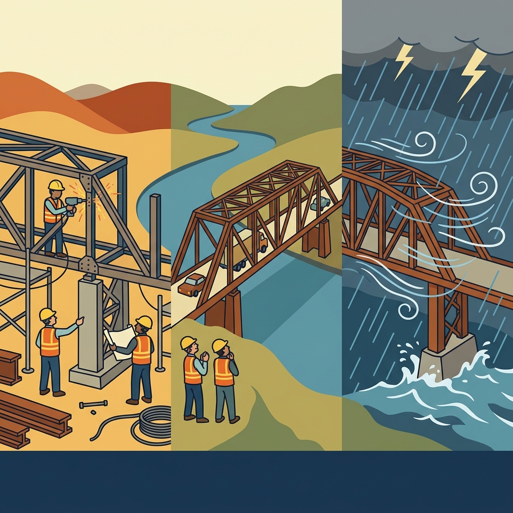 The engineers ensured that the bridge was secure so it could endure many storms.
