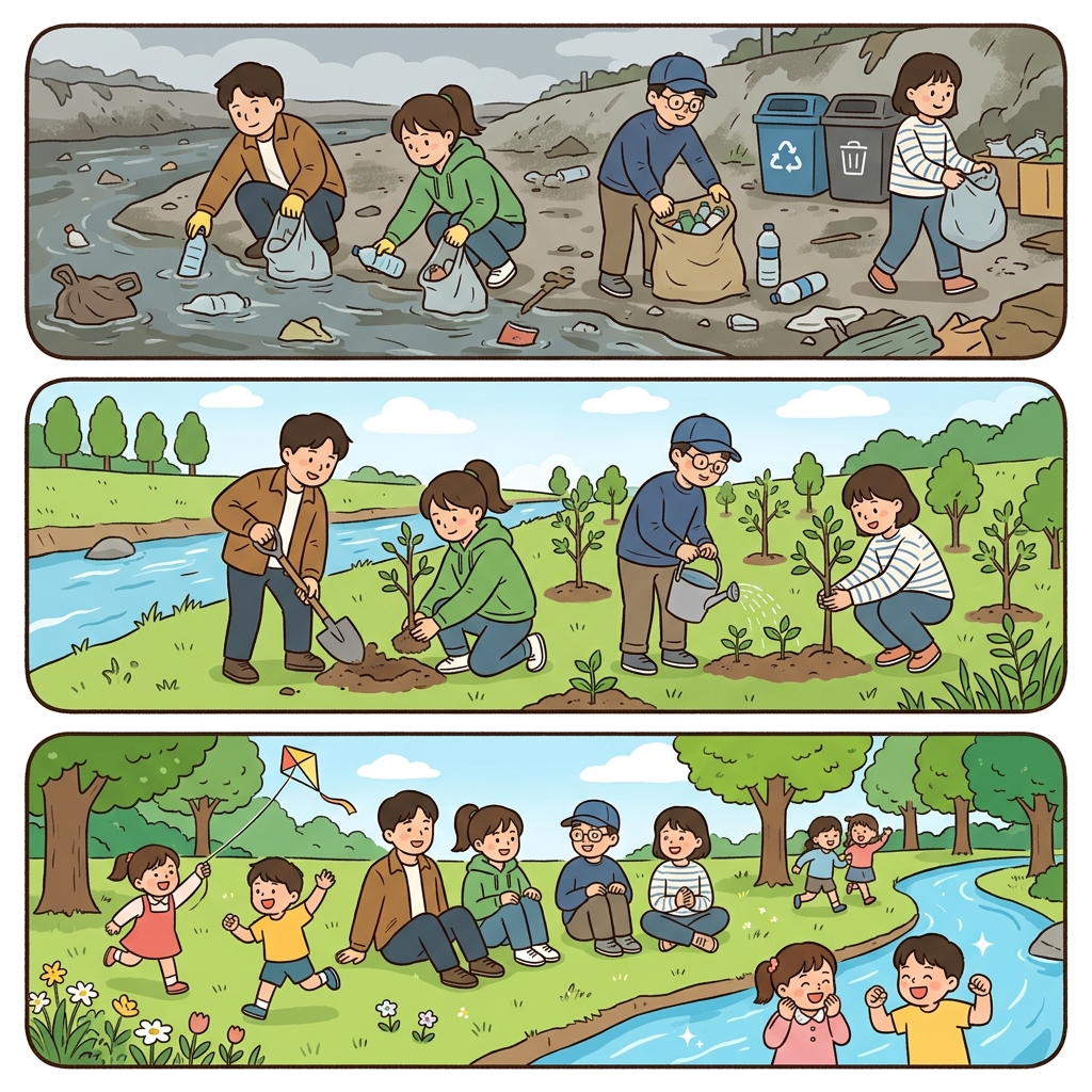 The community protected the environment to create a better future for everyone.